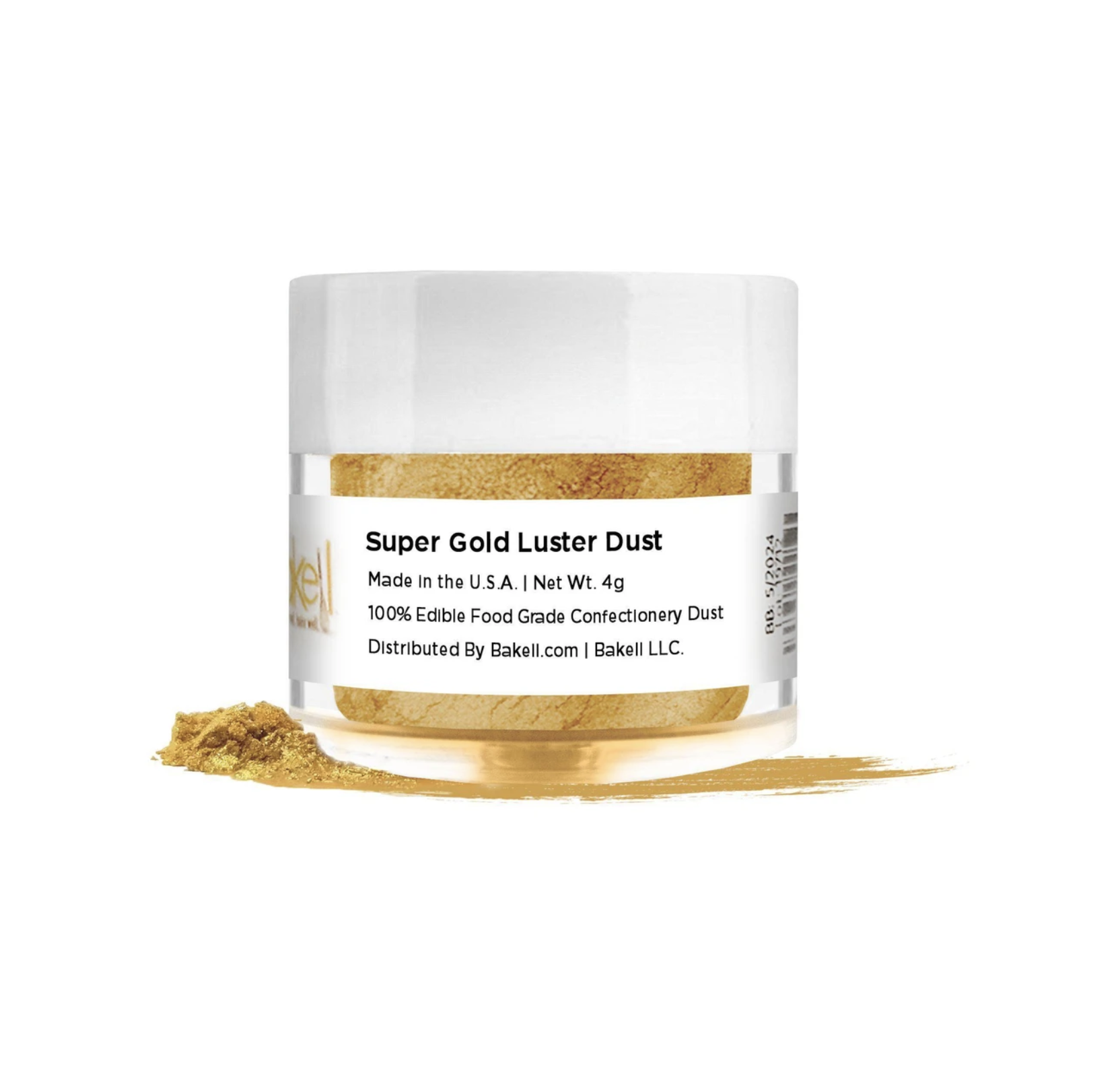 Bakell Pale Gold Edible Luster Dust & Paint, 4 Gram 